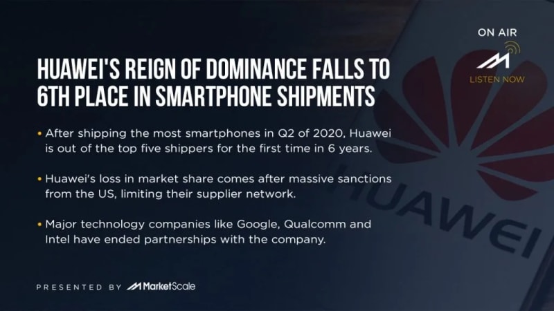 Huawei Smartphone Sales Tank Under US Sanctions