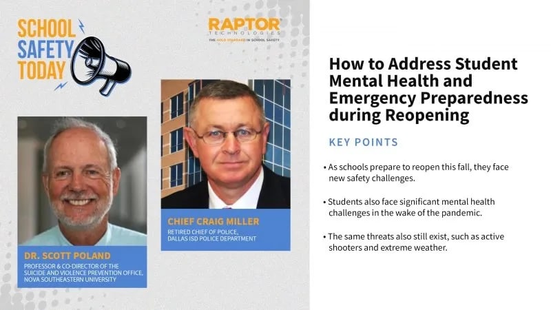 How to Address Student Mental Health and Emergency Preparedness during Reopening