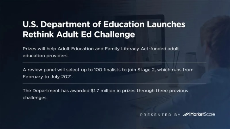 U.S. Department of Education Launches Rethink Adult Ed Challenge