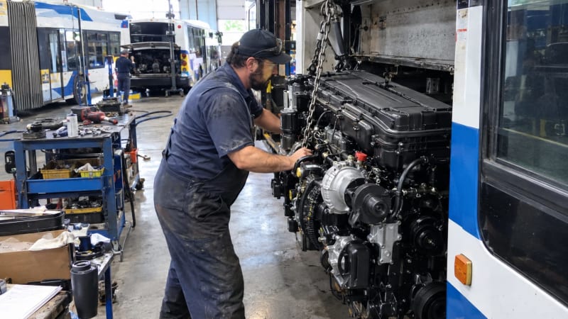 Mass Transit reports finished bus refurbishments for Long Beach and Minot