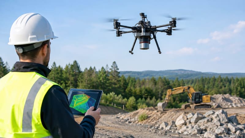RIEGL's miniVUX-4UAV drone lidar scans up to 150 times a second