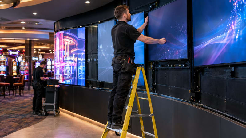 TVC's Genting Casino Manchester refit reuses 10 screens alongside 12 new ones