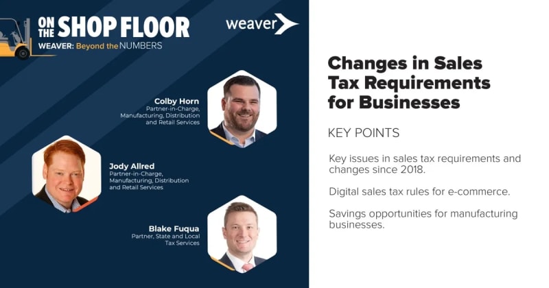 Changes in Sales Tax Law: New Requirements for Businesses