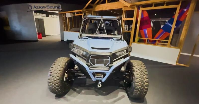 Revving Up Adventure: The Blue Thunder Edition Polaris RZR with Exceptional Sound System Integration from MTX Audio