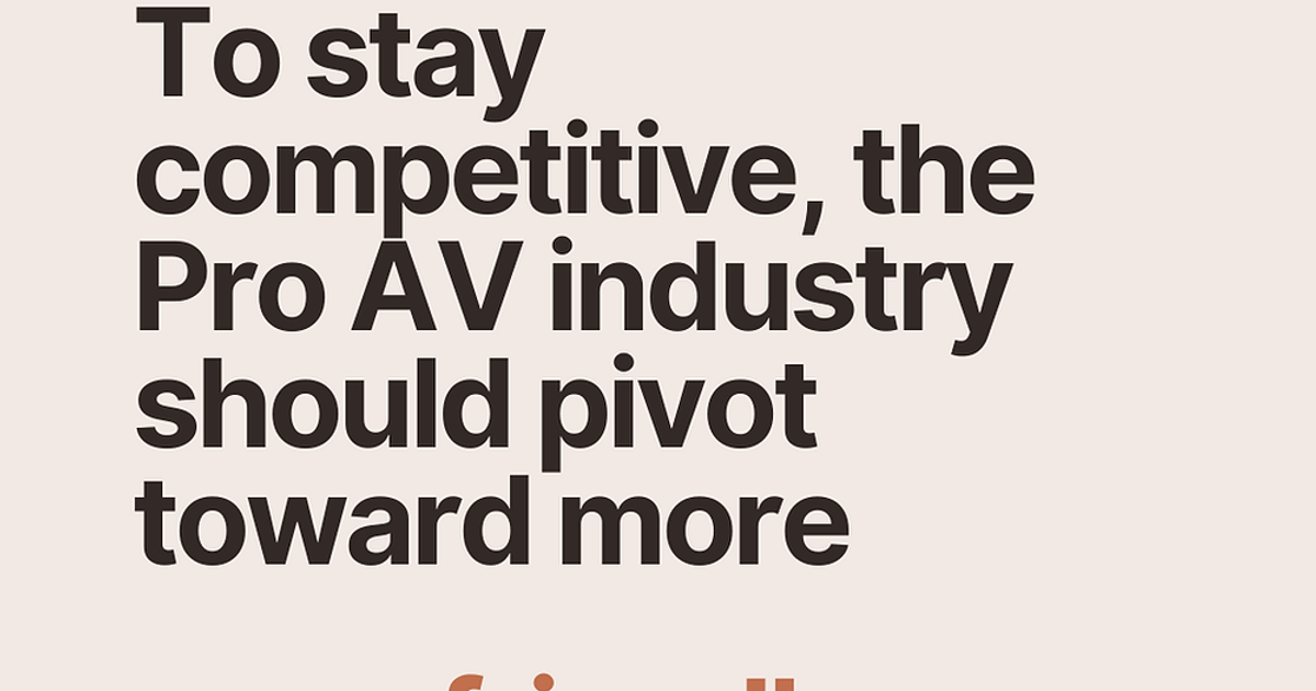 What Pro AV Can Learn from Broadcast’s Focus on Creators