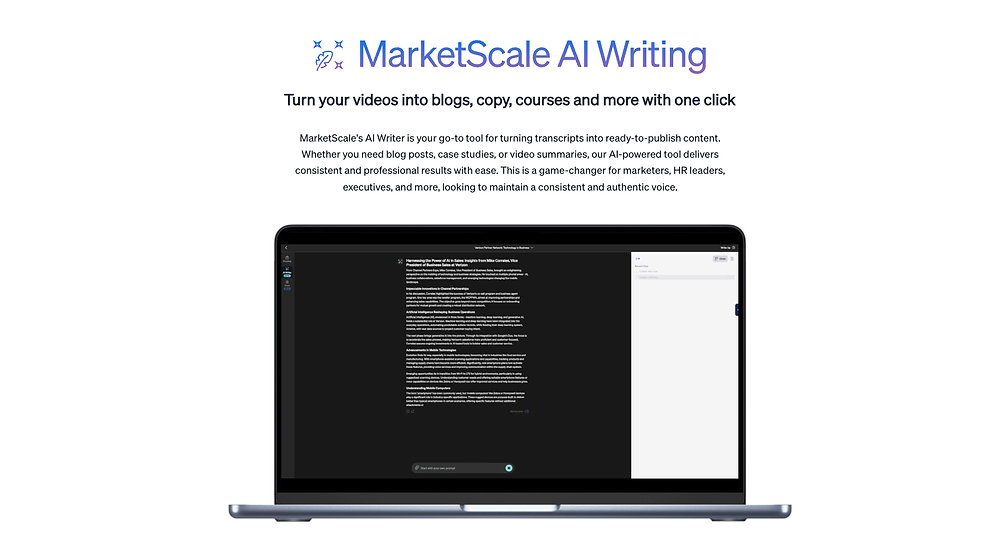 It’s Here! Elevate B2B Content Creation with MarketScale AI