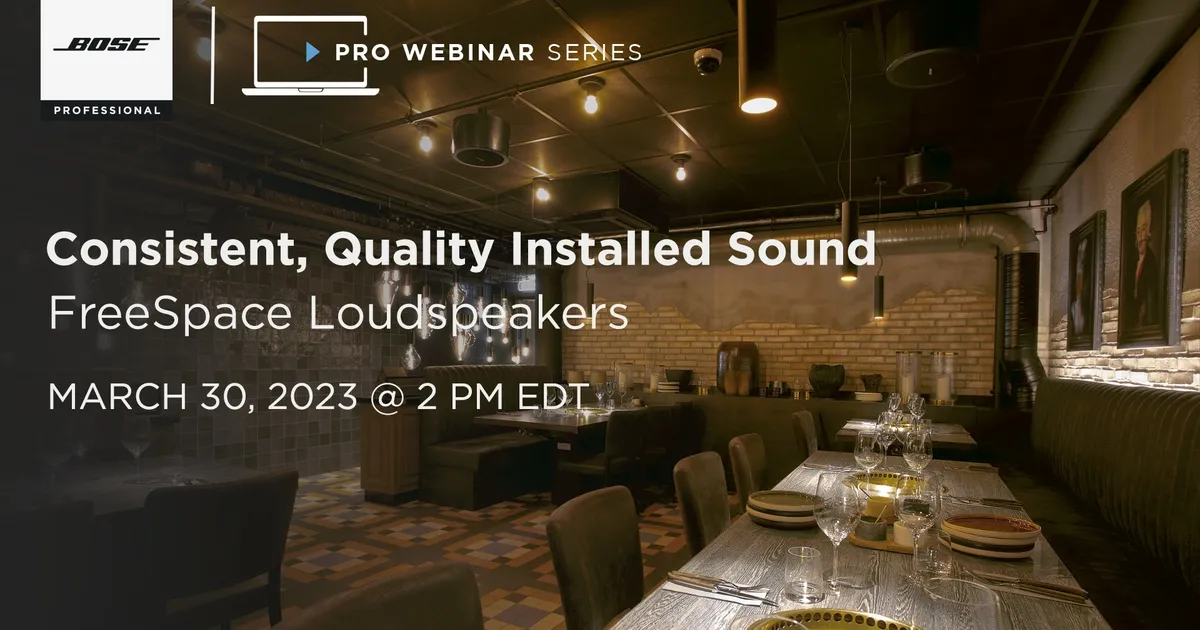 Consistent, Quality Installed Sound- FreeSpace Loudspeakers
