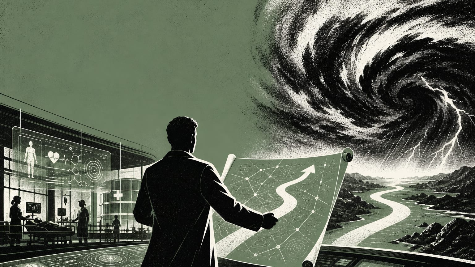 As technology and healthcare face disruptive challenges, leaders must navigate these with resilience and integrity.