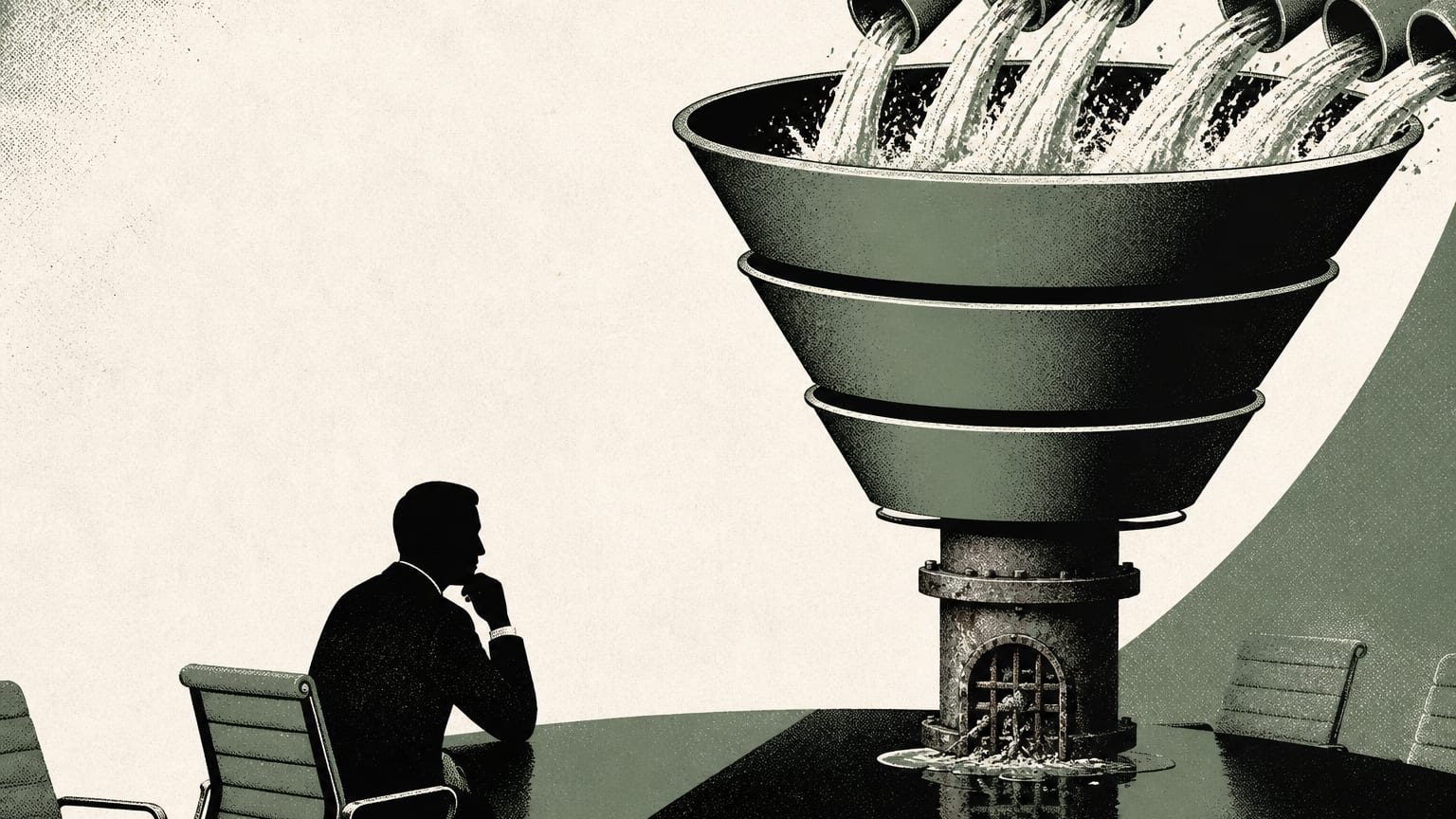 It's the sharpest summary of the enterprise AI marketing paradox right now: faster top-of-funnel, same old trust problem at the bottom. Every B2B marketer should tape this to their monitor.