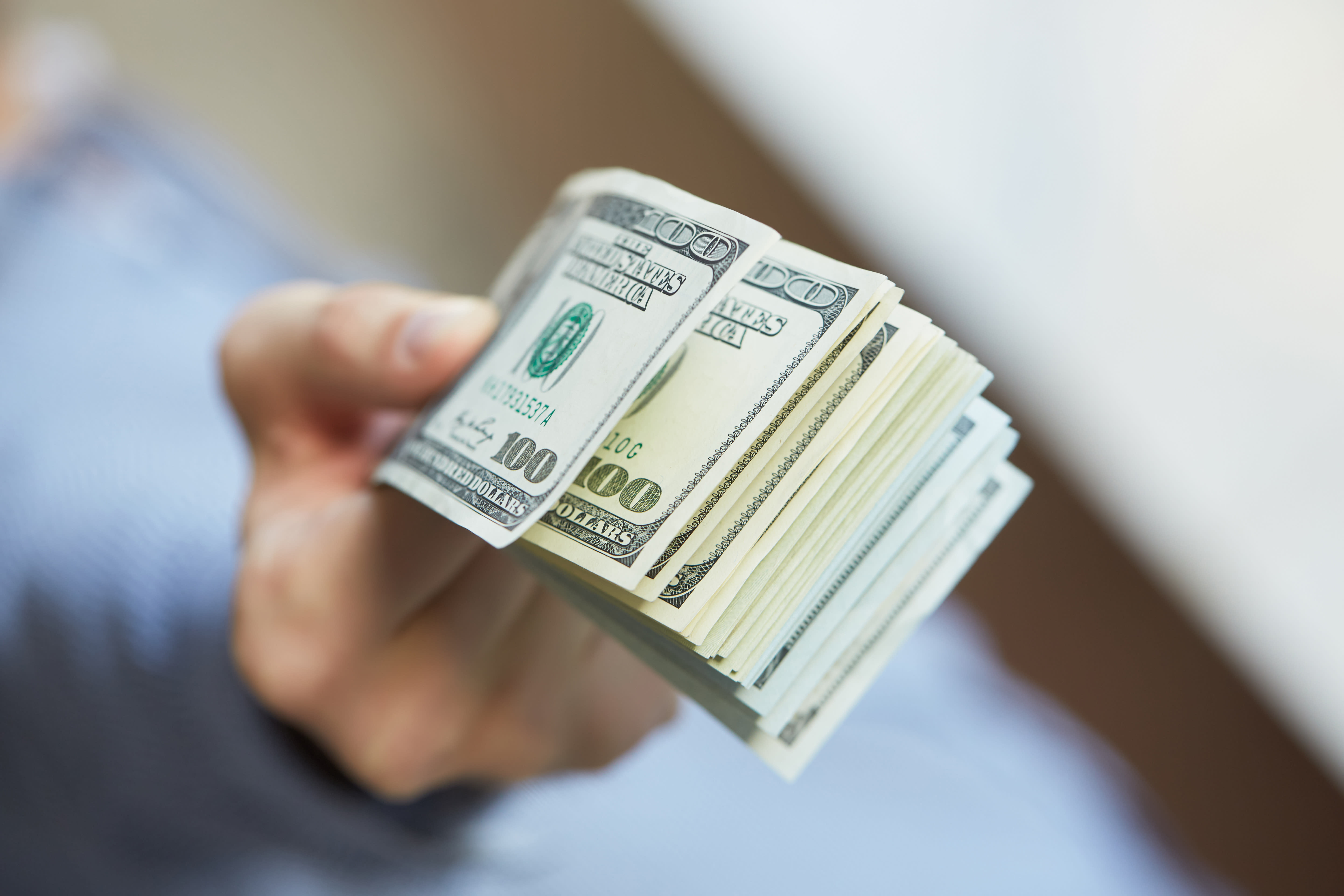 money in hand