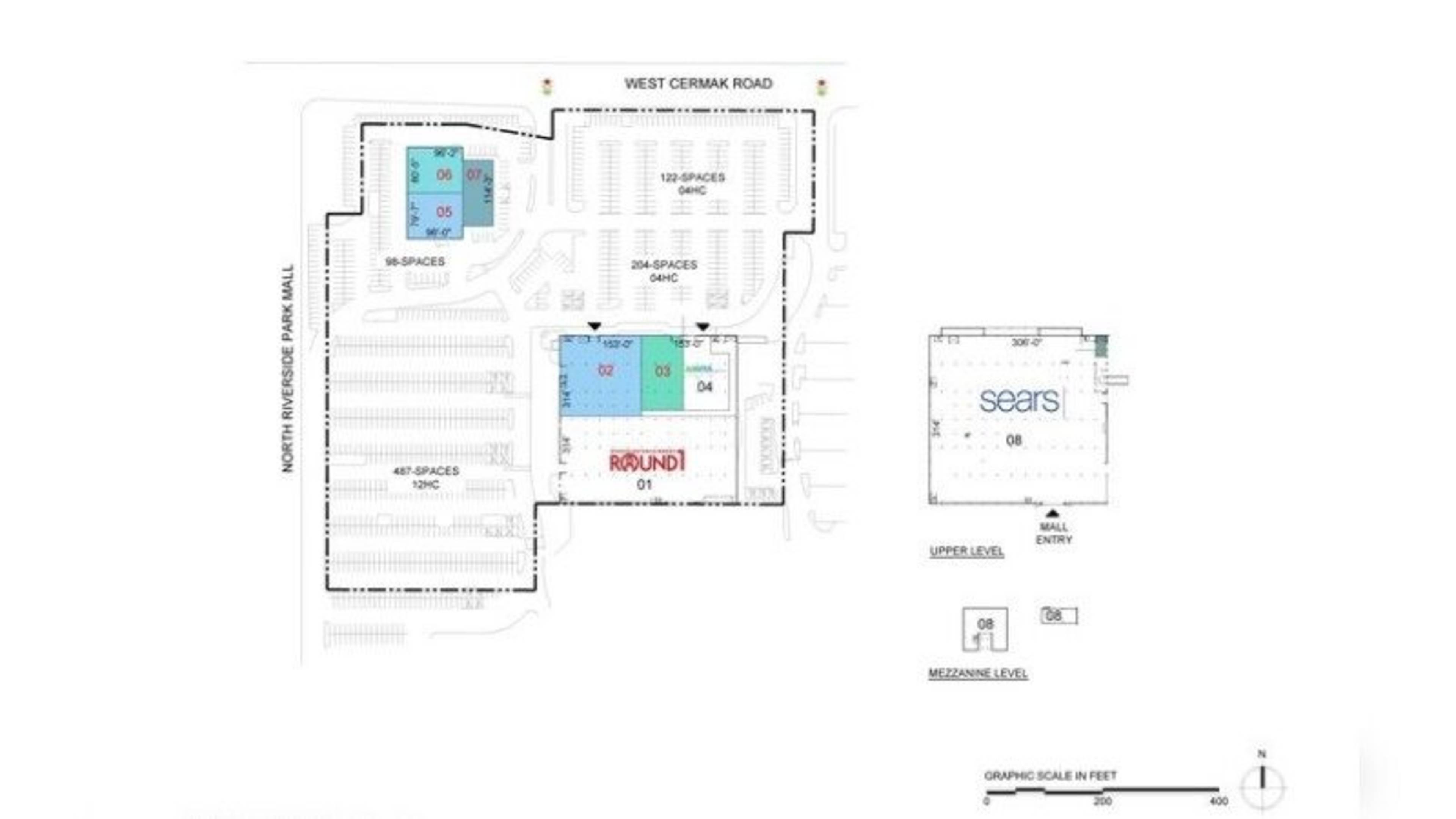 North Riverside Park Mall shopping plan