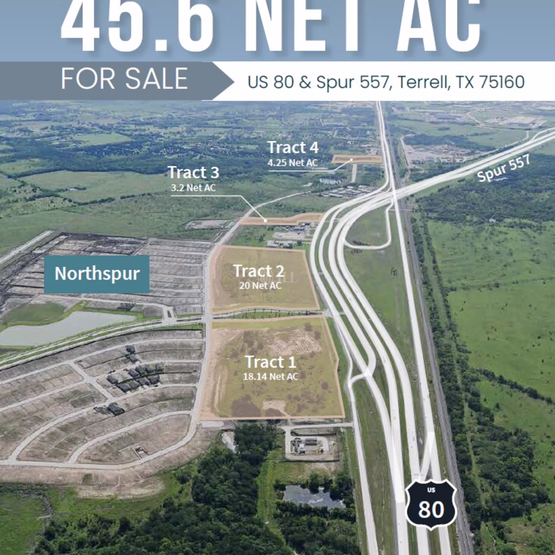 US HWY 80 and Spur 557