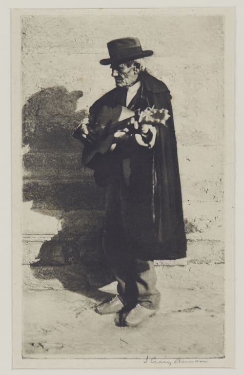 A Blind Musician, Grananda Annan, James Craig  (Scottish, 1864-1946)