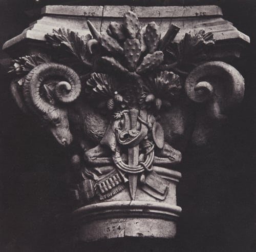 Column Head, Nouveau Louvre, 1856 Baldus, Edouard  (French, 1813-1889)