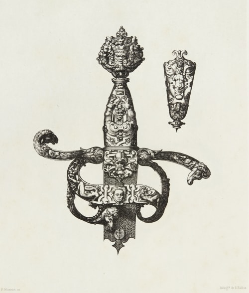 Design for a Sword Handle by P. Woeiriot Baldus, Edouard  (French, 1813-1889)