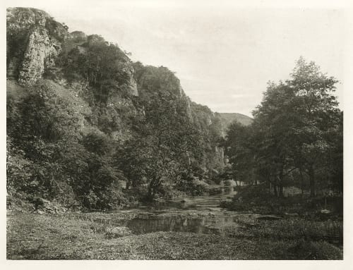 Plate LIV Wolfscote Bridge and Franklin Rock, Beresford Dale Bankart, George  (British, 1829-1916)