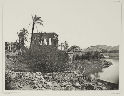 (Pl. CXXIX) Temple Hypaëtrale, Vu du Nil Béchard, Émile  (French, 1840-1891)