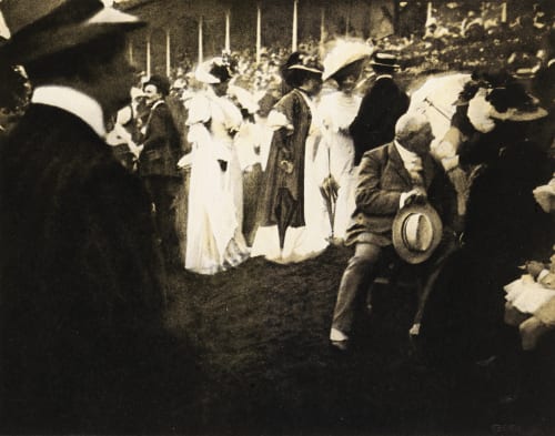 Steeplechase Day, Paris; Grand Stand Steichen, Edward  (American, 1879-1973)