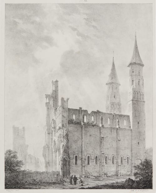 Ruines de l’Abbaye de Jumièges, Coté du Nord Daguerre, Louis  (French, 1787-1851)