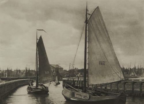 Entrance to Urk Harbour Davies, G. Christopher  (British, 1849-1922)