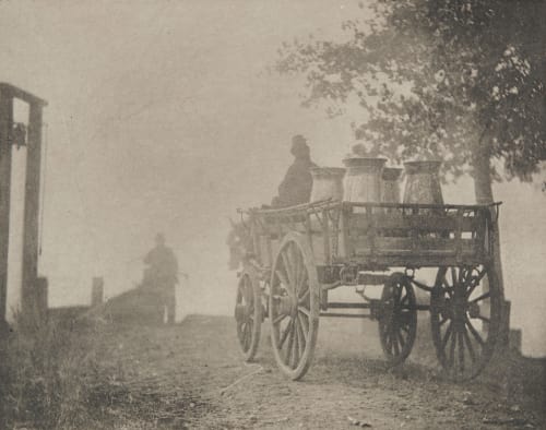 At the Ferry – A Misty Mornin Emerson, Peter Henry  (British, 1856-1936)