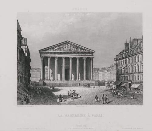 France. La Madeleine à Paris Lerebours, Noël Paymal  (French, 1807-1873)