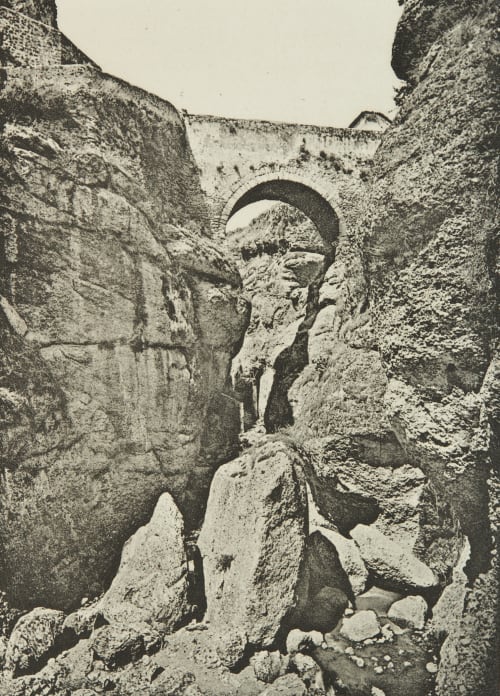 Moorish Bridge over the Tojo or Chasm at Ronda. Unknown 