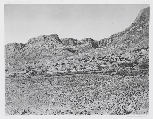 PL. 29 Rivage de la Mer Morte: Vue du Wady Areiye Vignes, Louis  (French, 1831-1896)