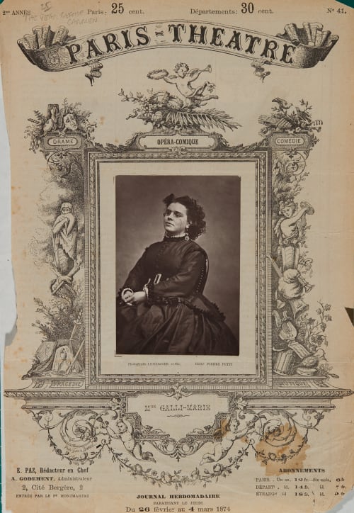 Mme Galli-Marié Pierre Petit  (French, 1832-1909)