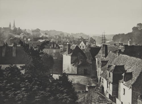 Auray (Morbihan) la rivière du Loch et le faubourg Saint Goustan Robuchon, Jules Cesar  (French, 1840-1922)