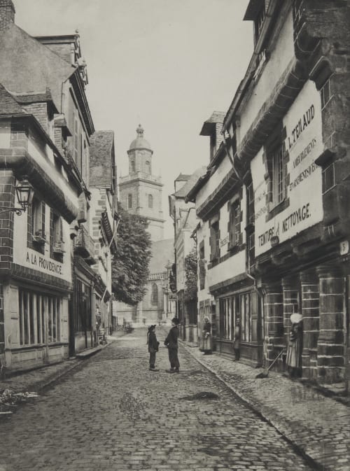 Auray (Morbihan) La rue du Lait Robuchon, Jules Cesar  (French, 1840-1922)