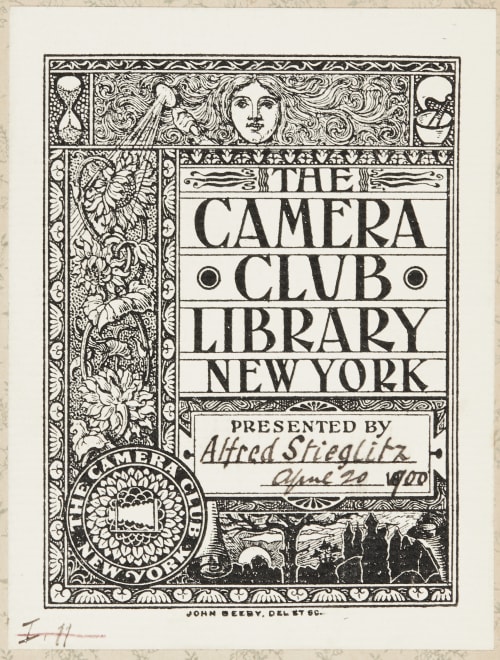 Original bookplate by John Beeby Stieglitz, Alfred 