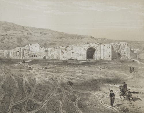 Hierapolis_PL 15 Platéau Pétrifié Envahissant Les Thermes – Vue prise au sud Tremaux, Pierre  (French, 1818-1895)
