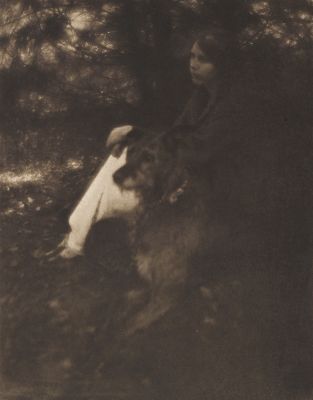 Girl with Dog