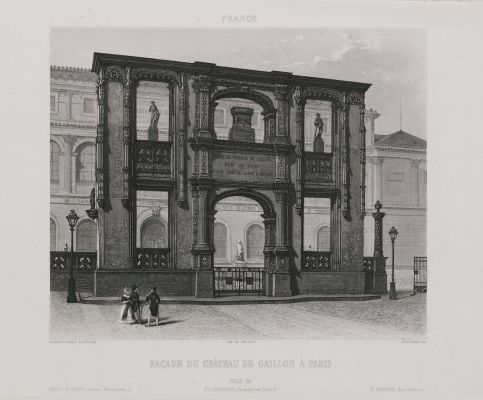 France. Façade du château de Gaillon à Paris