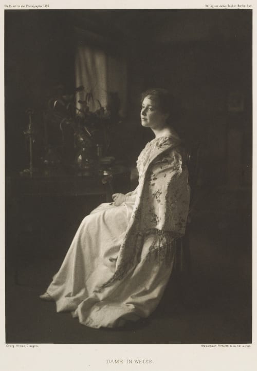 Dame in Weiss Annan, James Craig  (Scottish, 1864-1946)