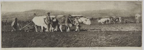 Ploughing on the Campagnetta Annan, James Craig  (Scottish, 1864-1946)