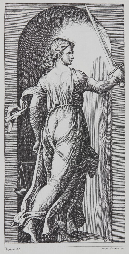 La Justice d’apres Raphael Baldus, Edouard  (French, 1813-1889)