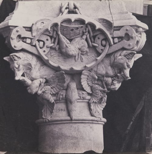 Column Head, Nouveau Louvre, 1856 Baldus, Edouard  (French, 1813-1889)