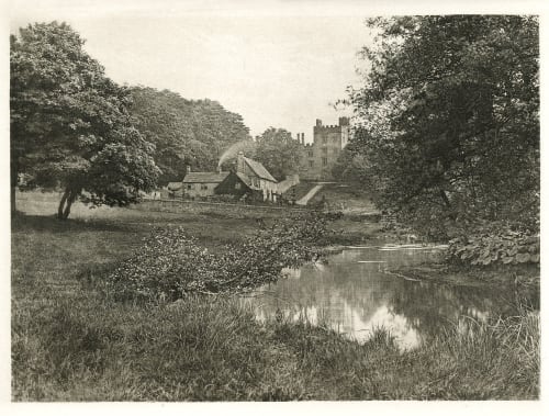 Plate XXXIV Haddon Hall and Homstead, From the River Bankart, George  (British, 1829-1916)