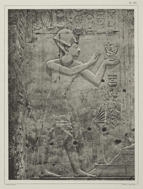 (Pl. LXI) Portrait de Séti 1er A Abydos Béchard, Émile  (French, 1840-1891)