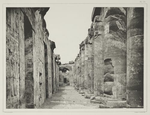 (Pl. LX) Temple de Séti 1er (Vue Intèrieure) Béchard, Émile  (French, 1840-1891)