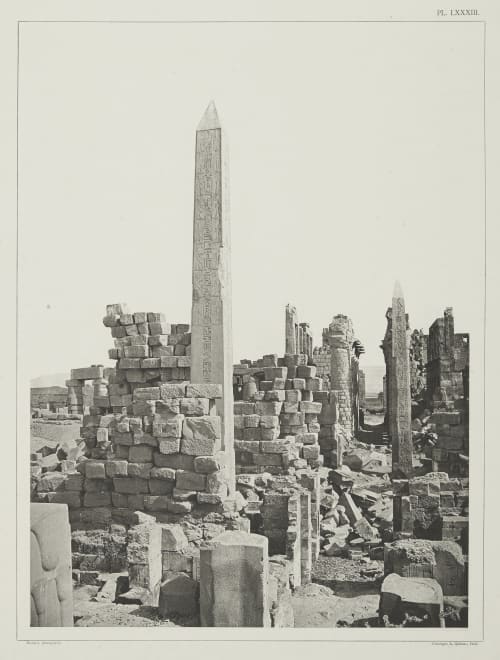 (Pl. LXXXIII) Obélisque de la Reine Hatasou (Karnac) Béchard, Émile  (French, 1840-1891)
