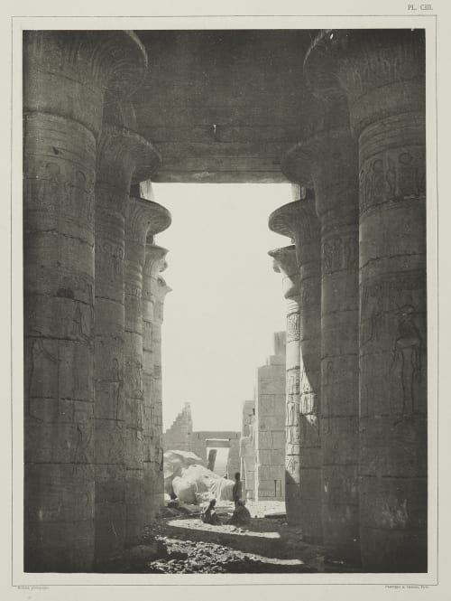 (Pl. CIII) Salle Hypostyle — Vue Intérieure Béchard, Émile  (French, 1840-1891)