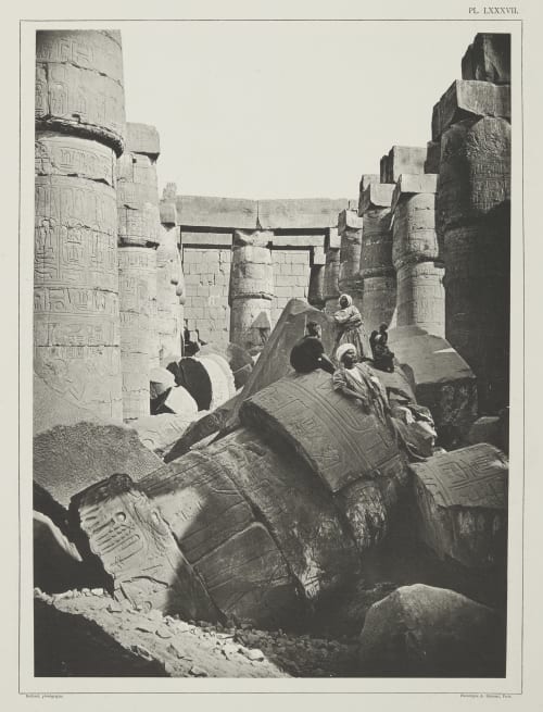 (Pl. LXXXVII) Vue Intérieure de la Salle Hypostyle Béchard, Émile  (French, 1840-1891)