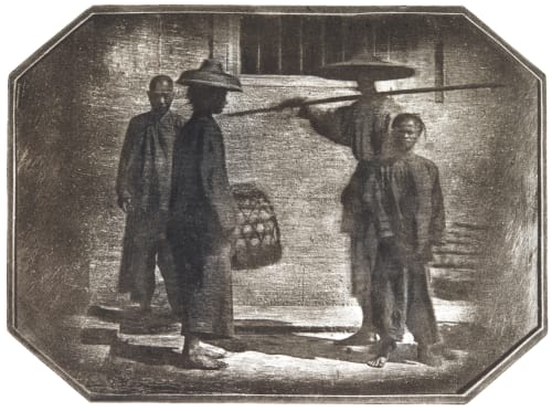 Groupe Pris dans une rue de Canton Itier, Jules  (French, 1805-1877)