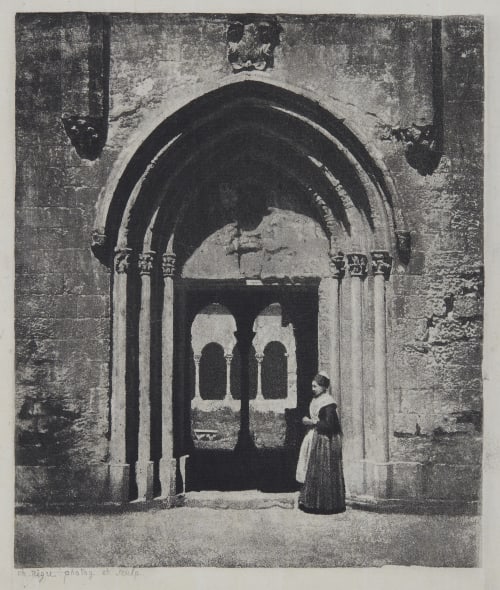 Arles, arlésienne à l’entrée du cloitre de Saint-Trophime Nègre, Charles  (French, 1820-1880)