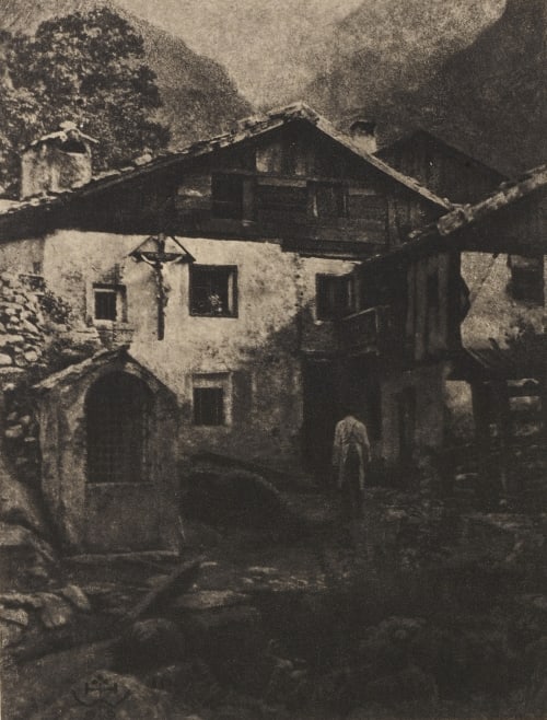 A Village Corner Watzek, Hans  (Austrian, 1848-1903)