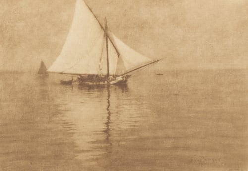 A White Sail Watzek, Hans  (Austrian, 1848-1903)