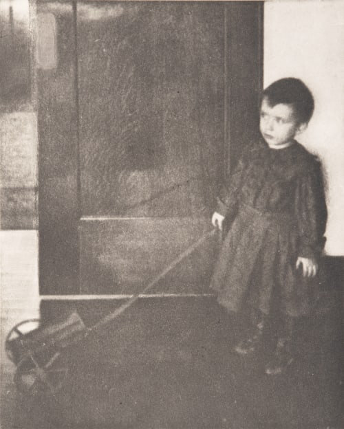 Boy with Wagon White, Clarence H.  (American, 1871-1925)